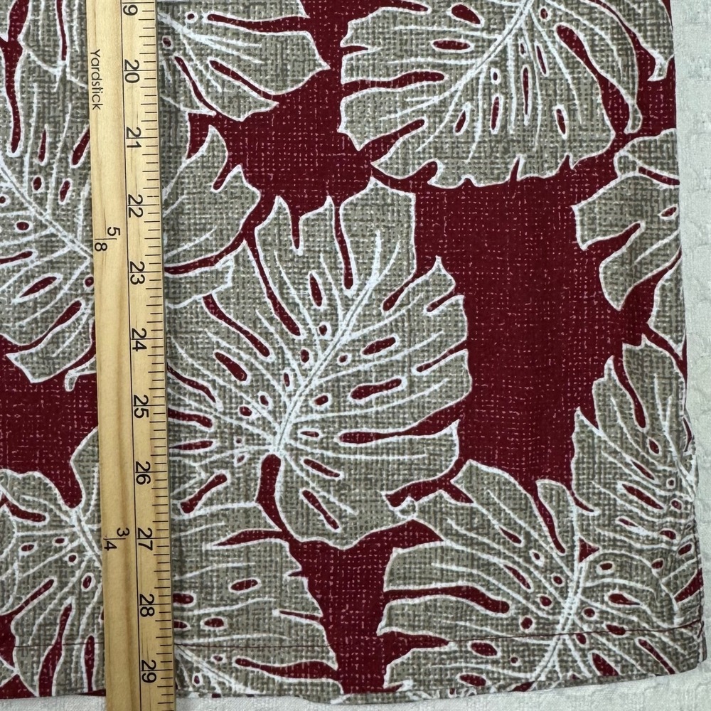 Hilo Hattie Hawaiian Shirt Men XL Monstera Leaf Short Sleeve Popover Aloha Retro - Picture 7 of 12